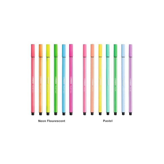 betekenis Nest meest Stabilo Pen 68 Felt Tip Neon & Pastel Color 13 Color Pens | Etsy Denmark