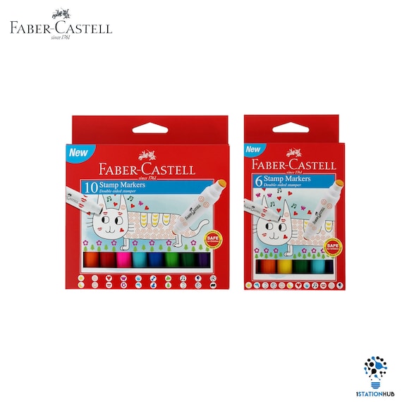 Faber Castell Stamp Markers Double Sided Colour Pen Children Stamper PK 6  10 -  Norway