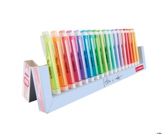 Stabilo Schwan スイングクールデスクセットポケット蛍光ペン | 18色セット文房具
