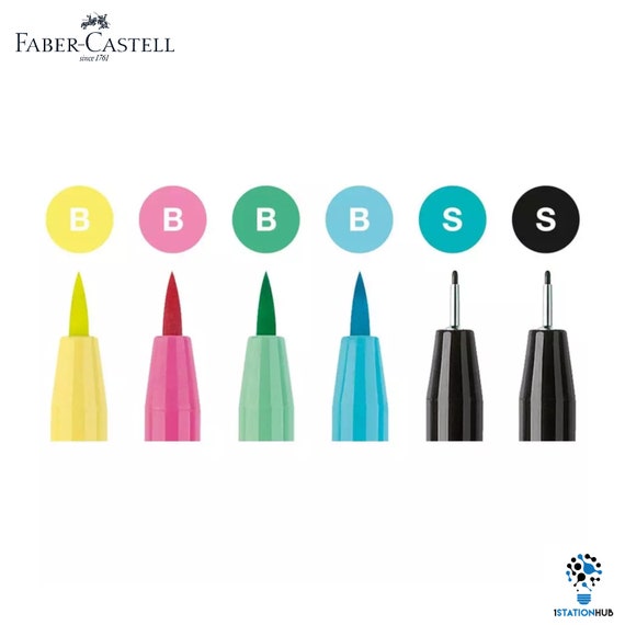 Faber-Castell Pitt Artist Pens - Brush Lettering - 4 Pastel Colors