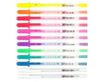 1/20 Pcs Multi Color Rainbow Highlighters Gel Pens Pens Pens Paint Flu  Refills K1N6 