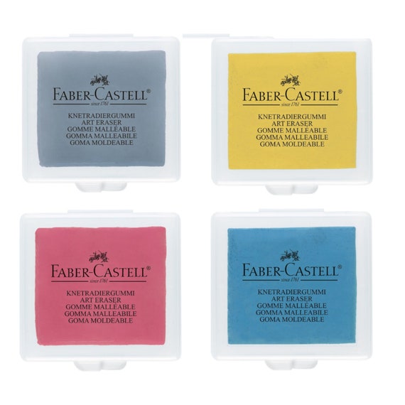 4 X Faber Castell Artists Kneaded Putty Rubber Eraser Pencil Charcoal  Pastel 