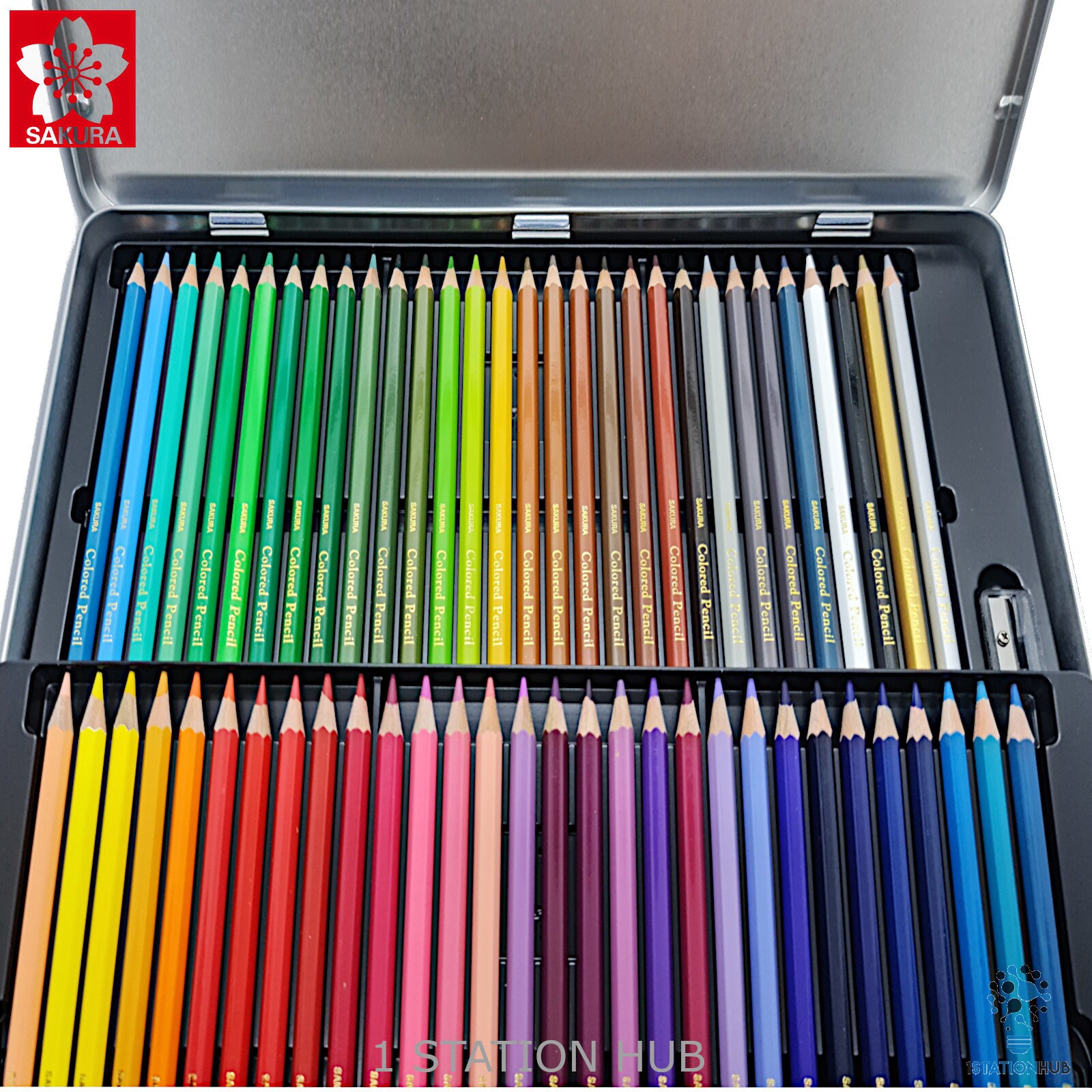 Derwent Professional Pastel Pencil Tin Set of 12 Skin Tone Portrait Colours  