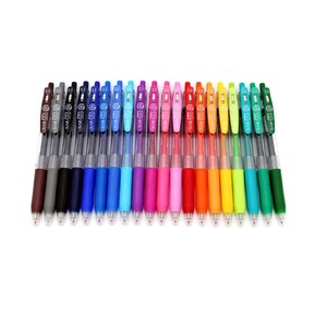 20 Zebra Sarasa Push Clip Retractable Gel Ink Rapid Dry Color Pen 0.5mm / Assorted Colour Pen / Smooth Writing Doodle Art Craft