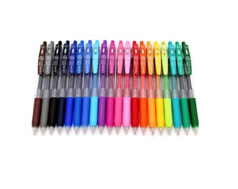 20 Zebra Sarasa Push Clip Retractable Gel Ink Rapid Dry Color Pen 0.5mm | Assorted Colour Pen | Smooth Writing Doodle Art Craft