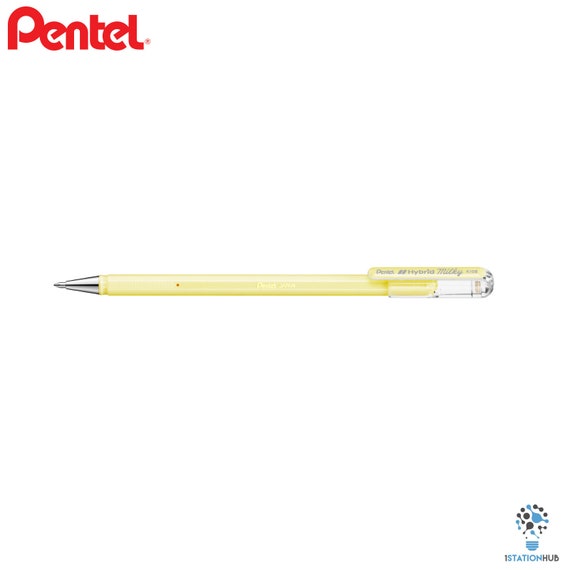 Vintage Pentel Metallic Gel Roller Pens Milky K108 New in Package 5 pens