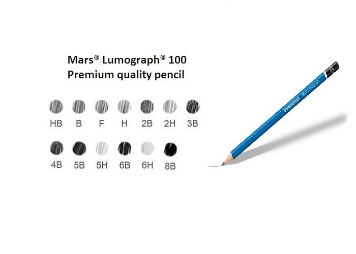 Staedtler Mars Lumograph® 100 Drawing Pencil Set (12 pieces, Staedtler