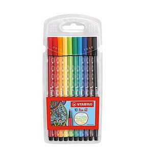 10pcs Stabilo Pen 68 Brush Pens Arts Craft Artist Hobby Arts Craft  Stationery -  UK