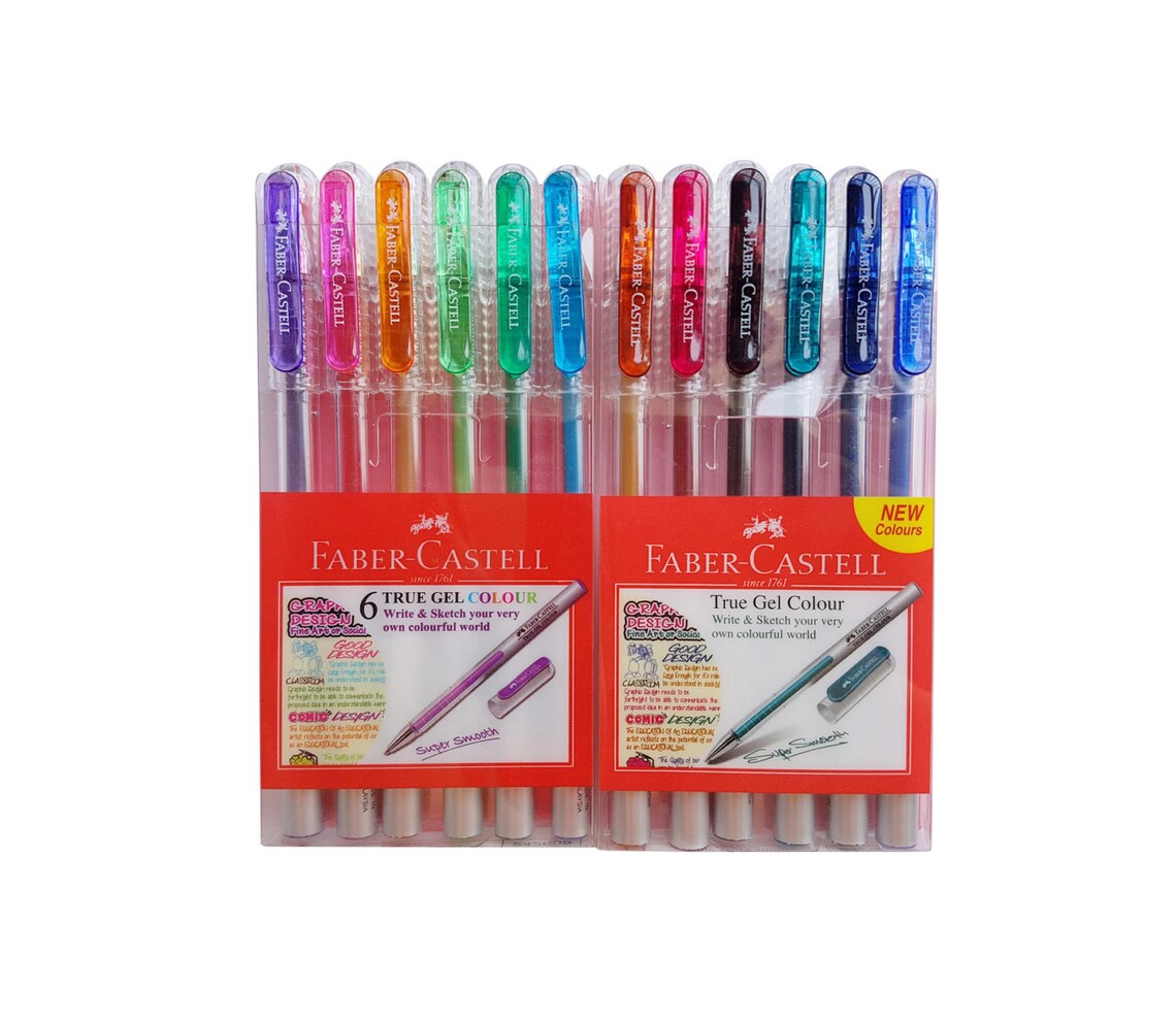 12 Faber Castell TRUE GEL Ink Color Smooth Roller Pen Fine Etsy