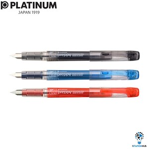 Platinum Preppy Fountain Pen | 02 Extra Fine | Black or Blue Black or Red | Home Office Writing Stationery