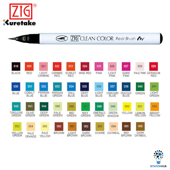 ZIG Kuretake Clean Color Real Brush Pen 24 Set