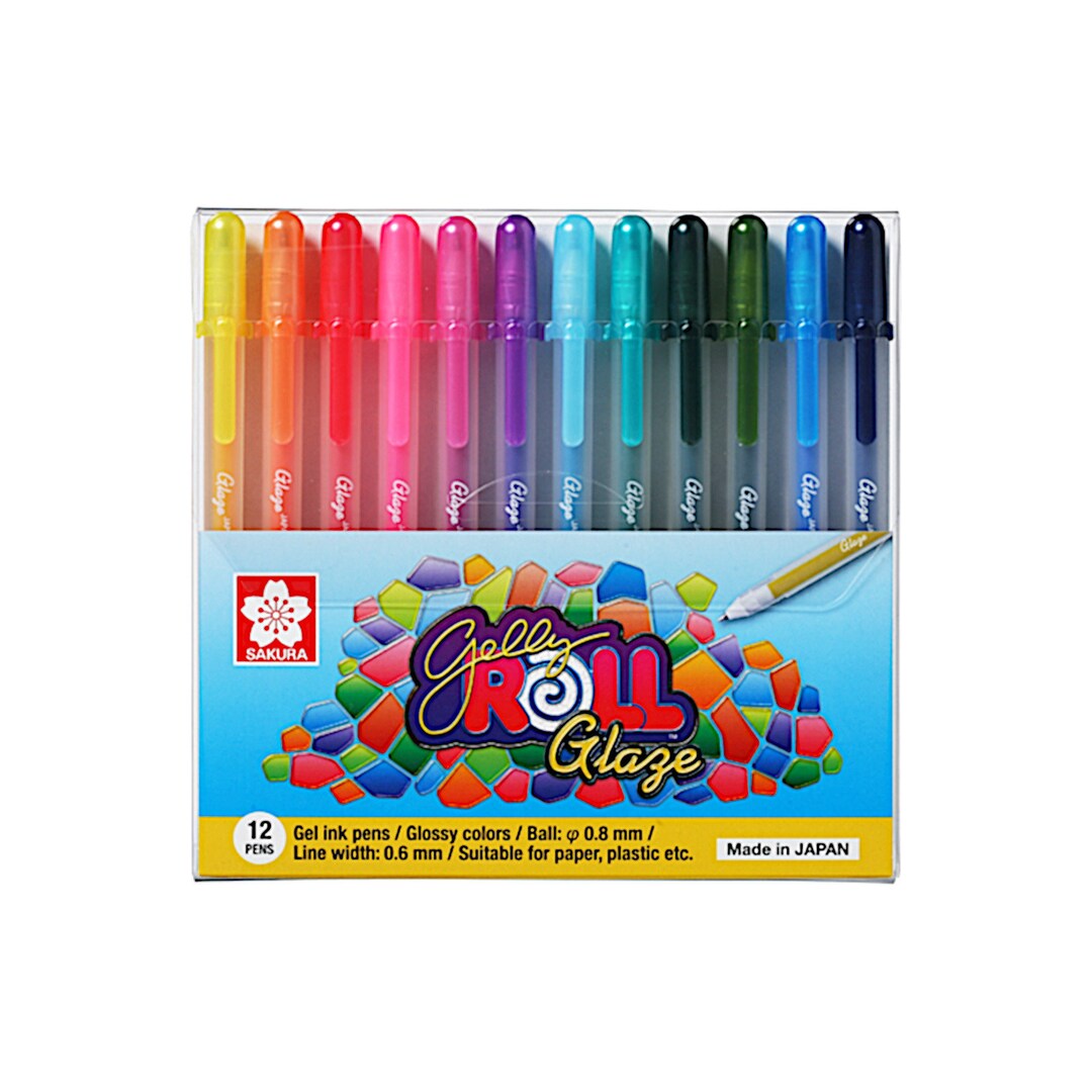 Thsue 3D Jelly Pen,12 Colors 3D Three-Dimensional Jelly Pen 1.0mm