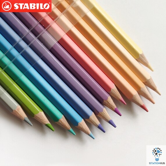 Stabilo Swans 12 Pastel Soft Colour Shades Color Pencils 1877L Coloring Art  
