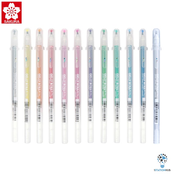 Sakura Gelly Roll Stardust Galaxy Meteor Glitter Ink 12 Color Etsy