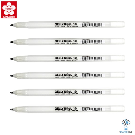 Sakura Gelly Roll Pen Classic 05 08 10 White 6 PC