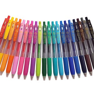20 Zebra Sarasa Push Clip Versenkbare Gel Ink Schnell Trocknende Farbstift 0.7mm | Verschiedene Farben Stift | Glattes Schreiben Doodle Art Craft