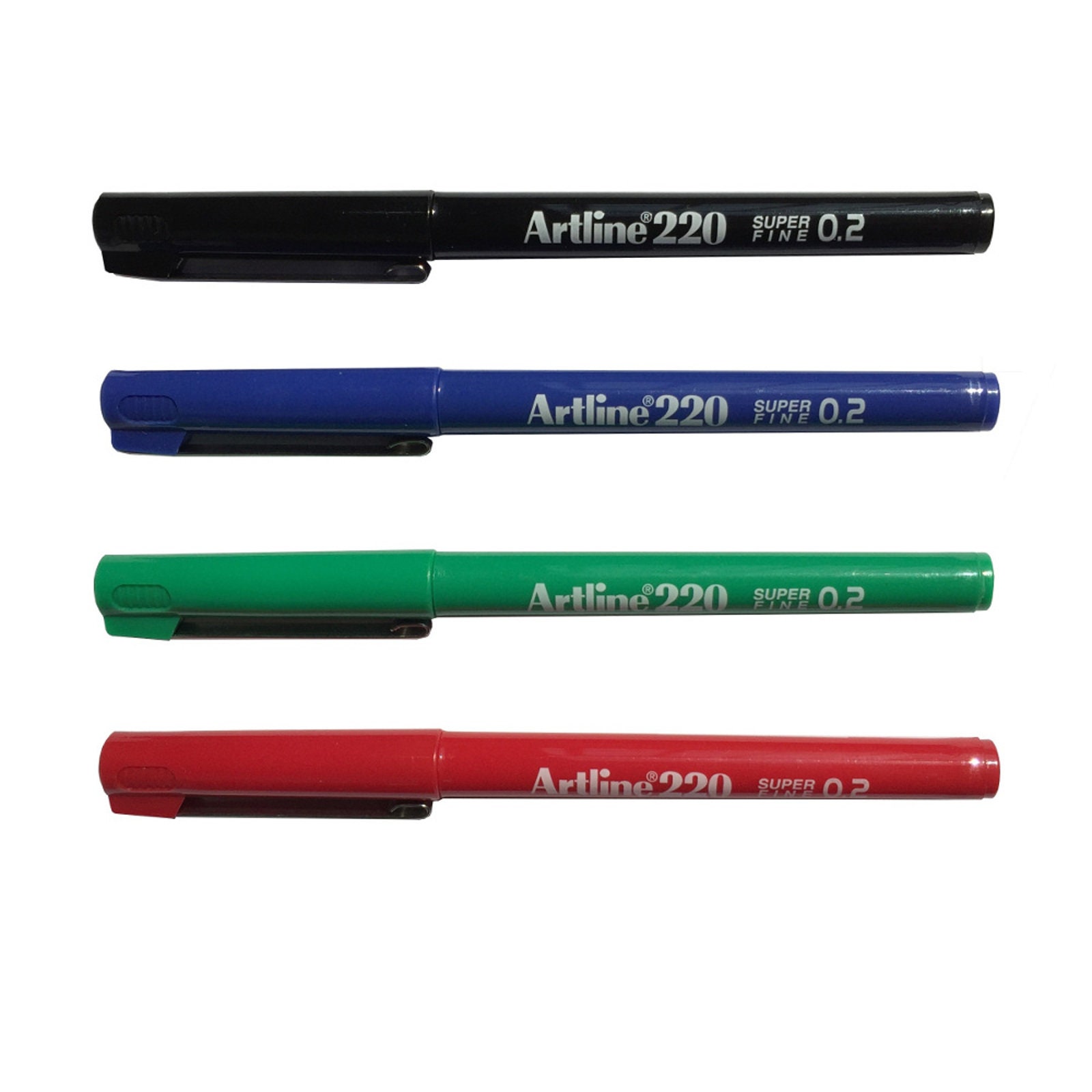 12 Artline 220 Fineliner Needle Tip Sign Pen 0.2mm EK-220 | Art Craft Write Draw Colour Doodle Lettering