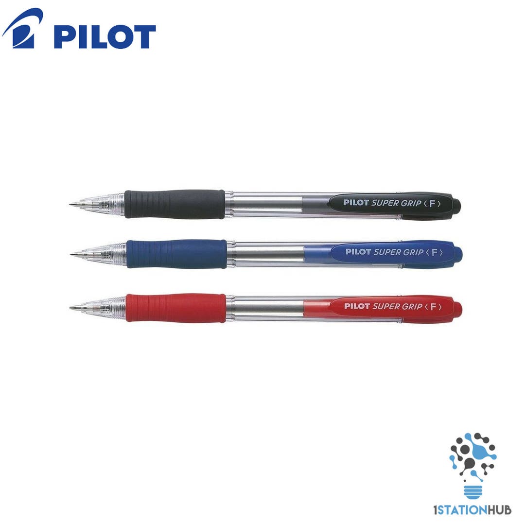 Pilot Super Grip Retractable Ball Point Pen Fine 0.7mm 