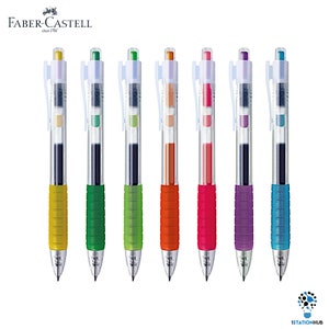 7pcs Faber Castell Fast Gel Roller Pen 0.7mm Colour Set | Home Office School