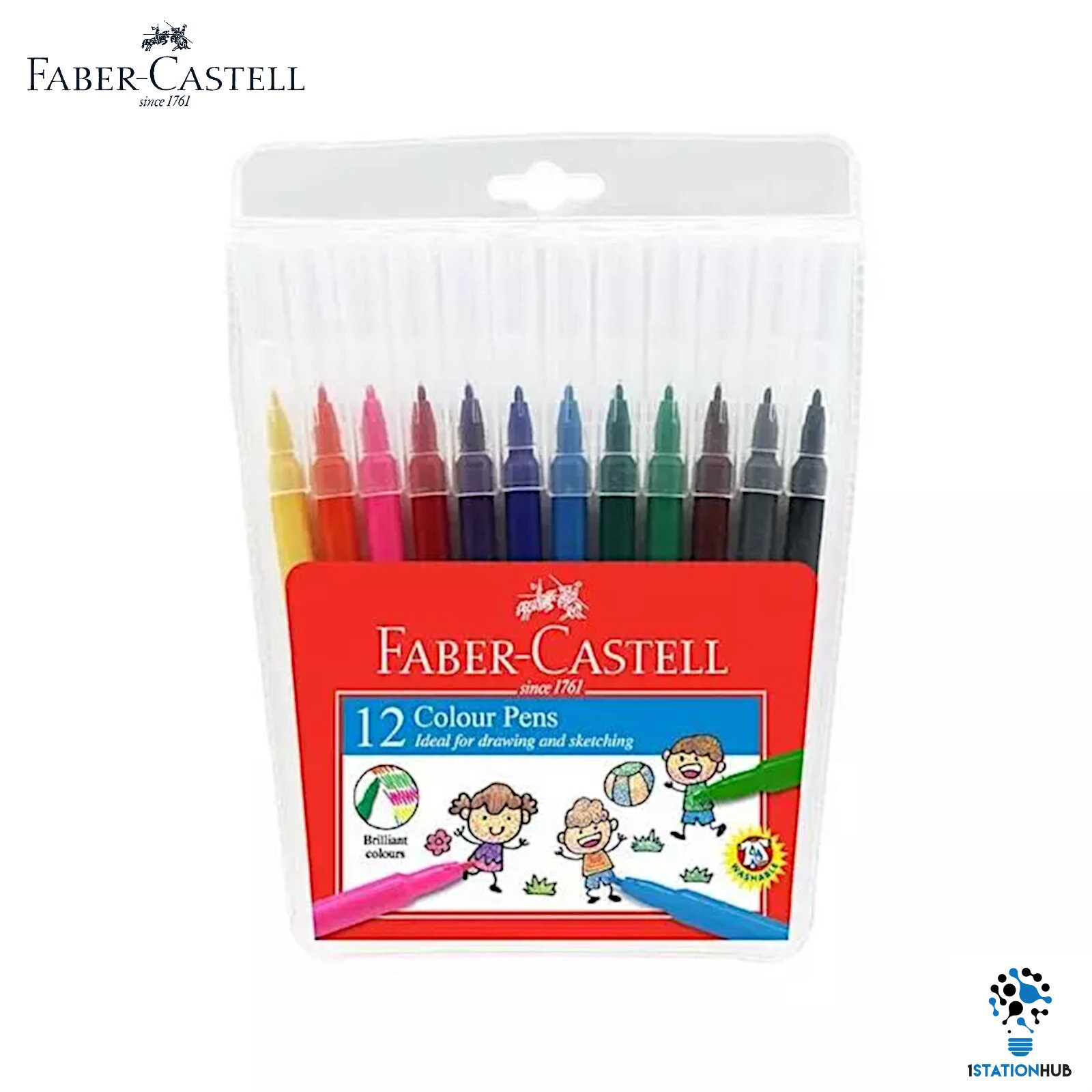 Faber-Castell Comic Illustration Pen Set - Colours - Pack of 6