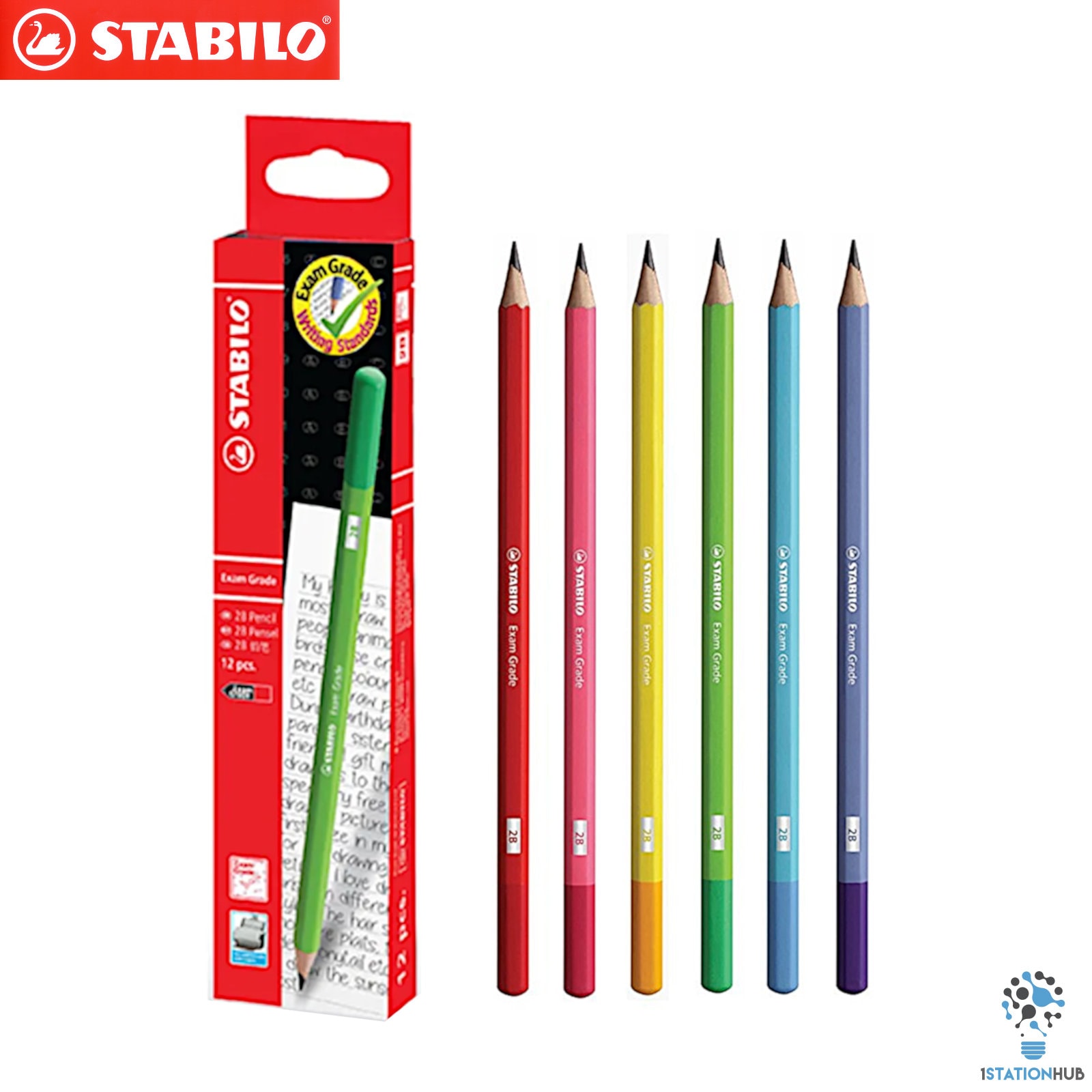 Stabilo Exam Grade 2B Crayon décriture Paquet de 12 crayons
