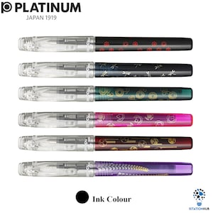 Caneta-tinteiro Platinum Preppy WA Modern Maki-e - Tinta preta | Artigos de papelaria para escritório em casa