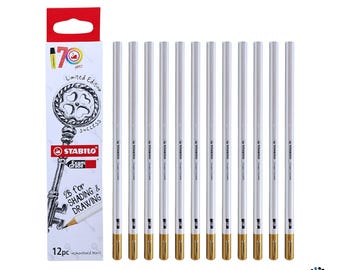 Stabilo Limited Edition Exam Grade 2B Unsharpened Pencils High Quality Wood for Writing Drawing School Stationery | Pack of 12 Pencils
