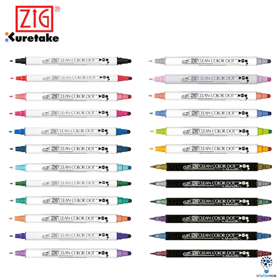  Clean Color ZIG Dot Double-Sided Marker - Platinum 091 : Arts,  Crafts & Sewing