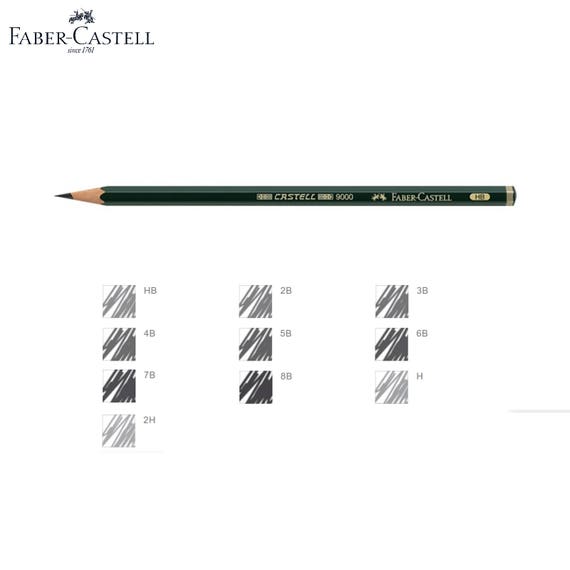 Faber Castell Matita Grafite 9000 Nero Piombo / Art Draw Scrivi /  Confezione da 12 matite -  Italia