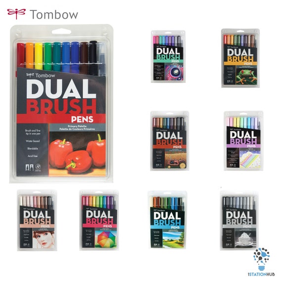 Tombow : Art Dual Blendable Brush Pens : Set of 18 : Pastel Colour - Tombow  : Dual Tip - Tombow - Brands