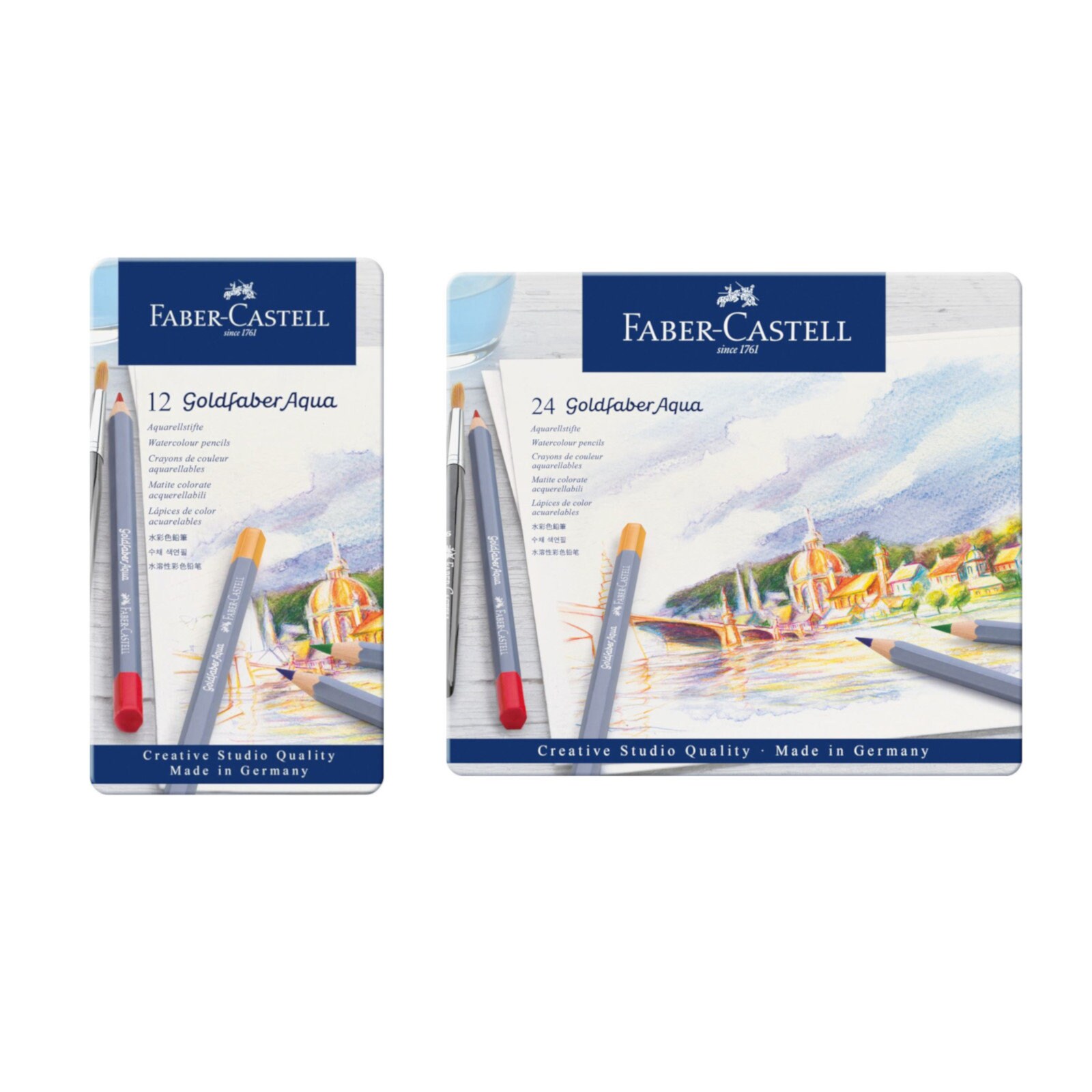 Lápices Acuarelables Faber-Castell Goldfaber Aqua 48 Colores