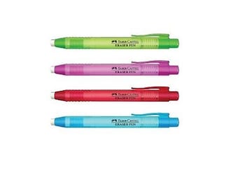 Faber Castell Eraser Pen | Stationery Rubber Student School | 4 Colours