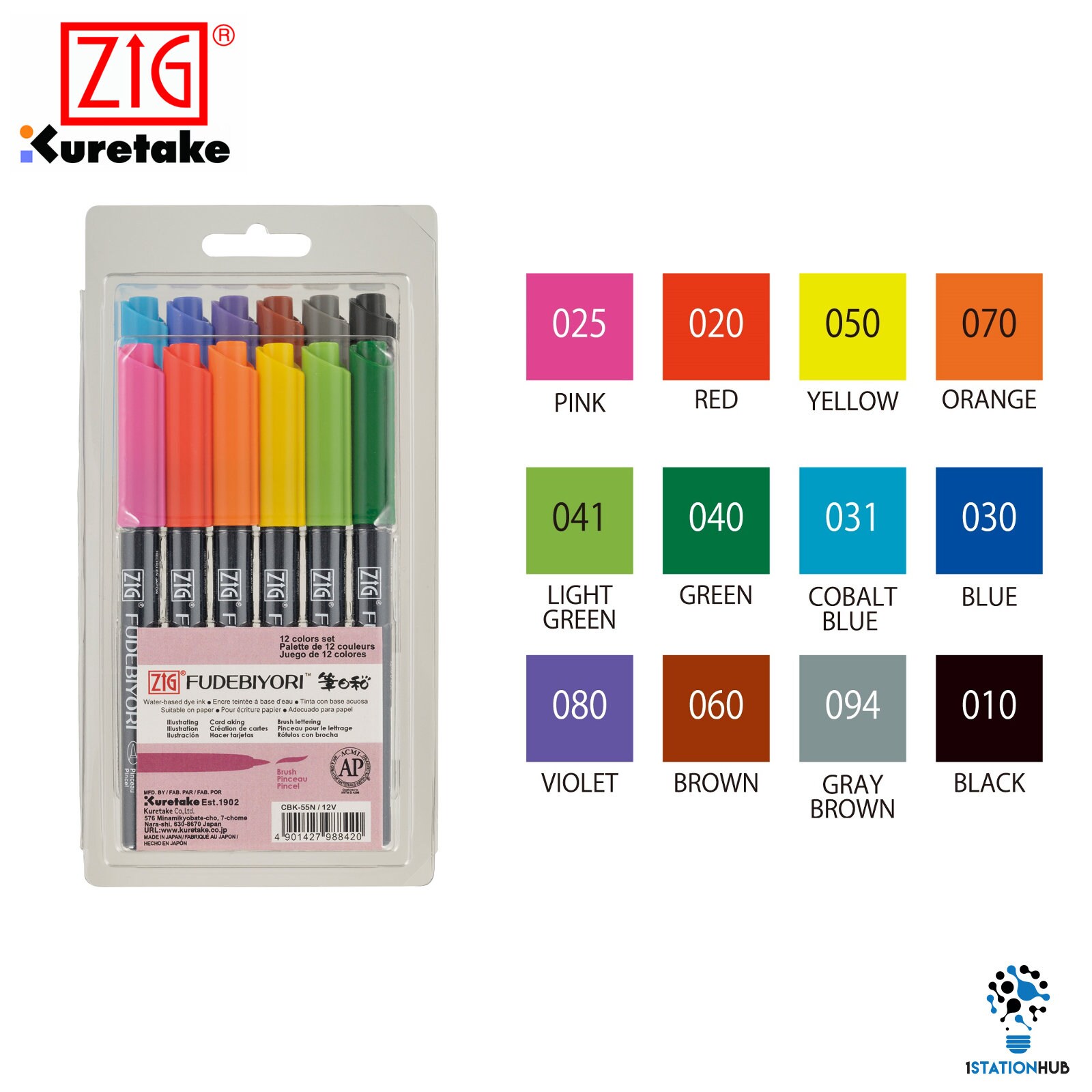 Brand New! Zig Kuretake Fudebiyori Brush Lettering Pen