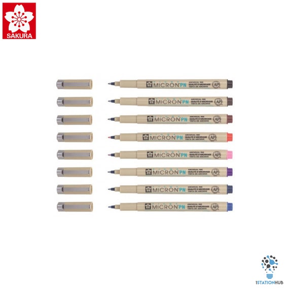 Buy Sakura Pigma Micron PN Set Multi-colour Art Craft Kit Pack of 8 Colour  Pens Online in India 