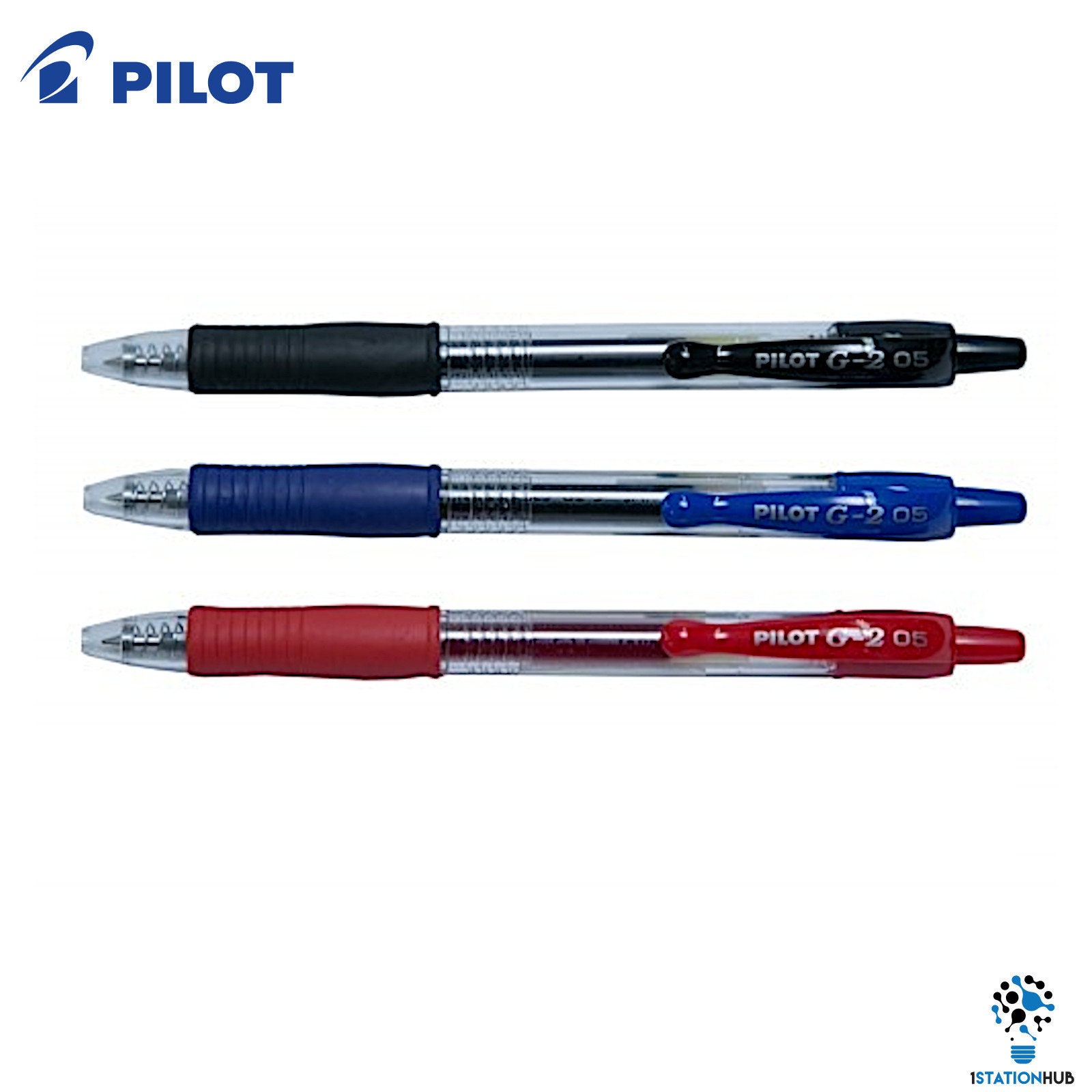 Pilot G 2 Retractable Gel Pens Ultra Fine Point 0.38 mm Clear