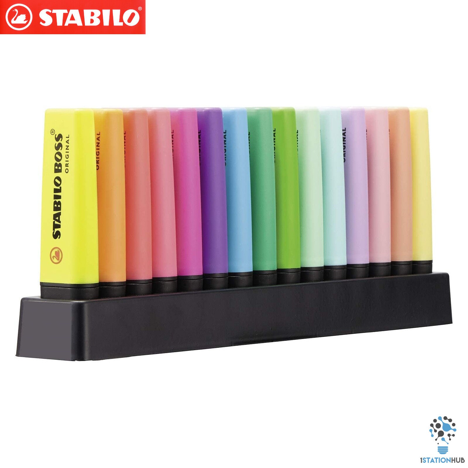8 ORIGINAL STATIONERY CHUNKY HIGHLIGHTERS WITH 4 PASTEL & 4 NEON COLOURS SET. 