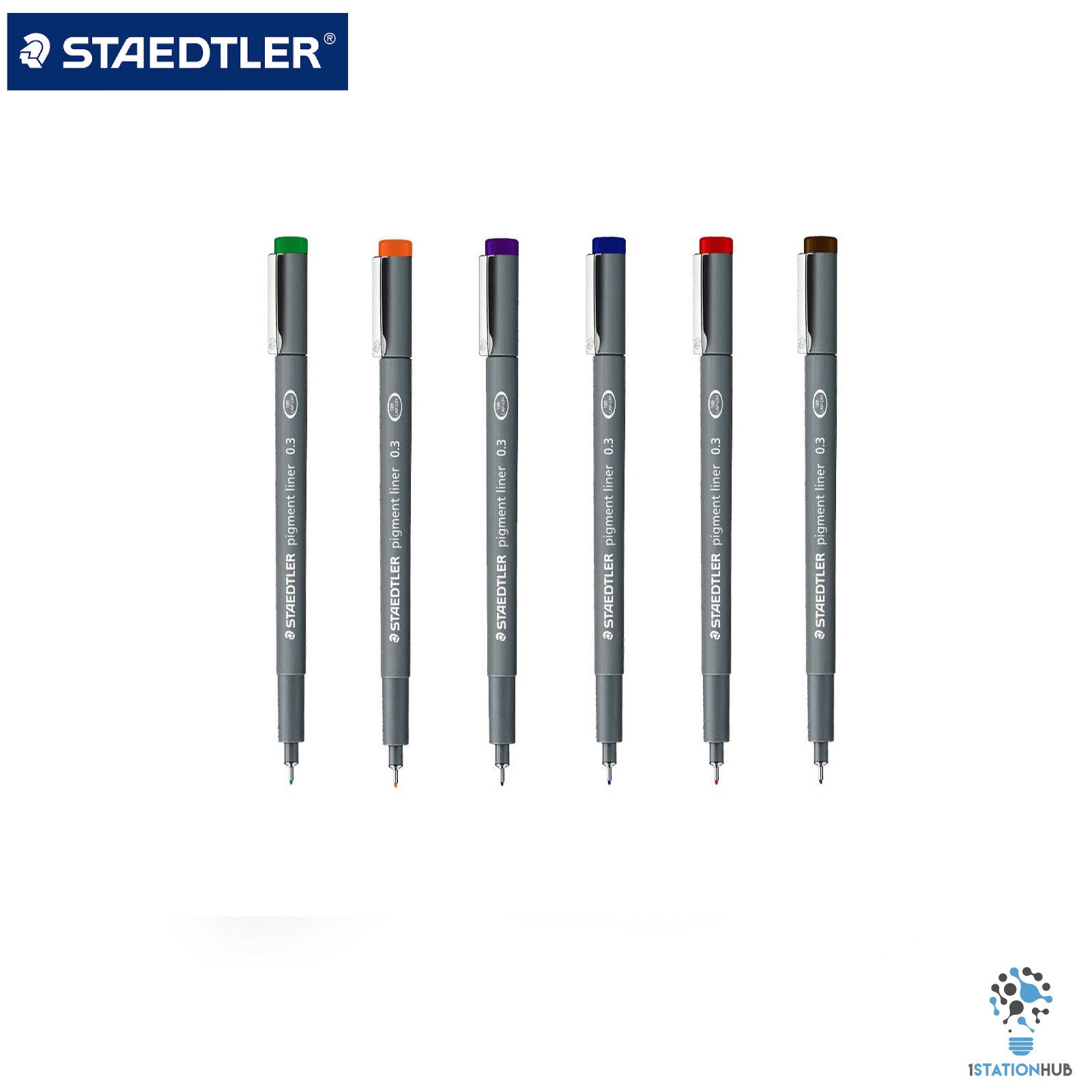 Staedtler Pigment Liner Assorted - Pack of 8