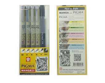  Sakura Pigma Micron Pen - Size 005 - 0.2 mm - 8 Color Bundle