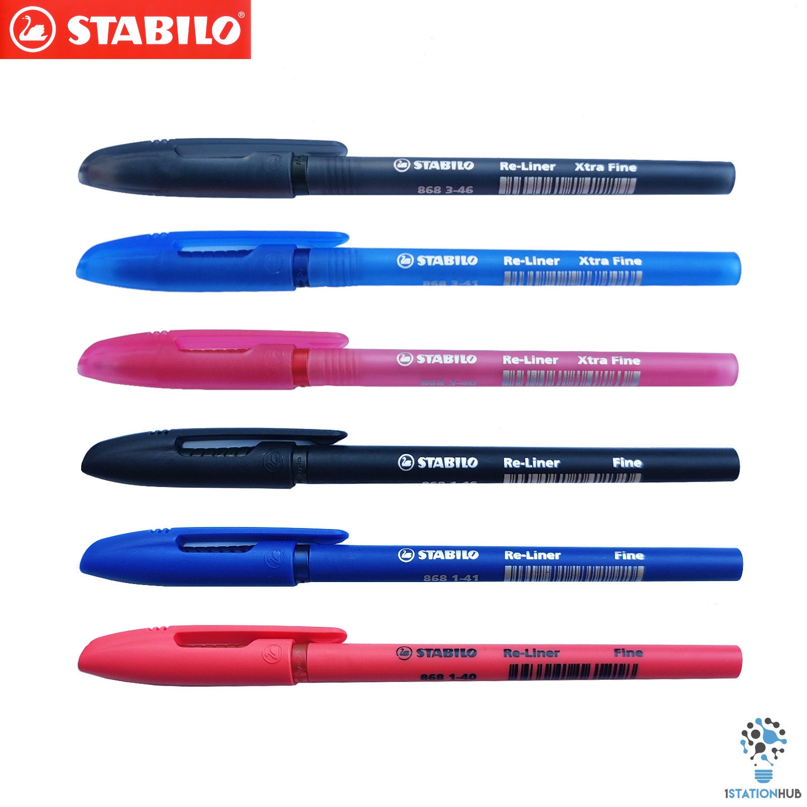 Stabilo Re-liner 868 Extra Fine 0.5mm / Fine 0.7mm | Stick Pens