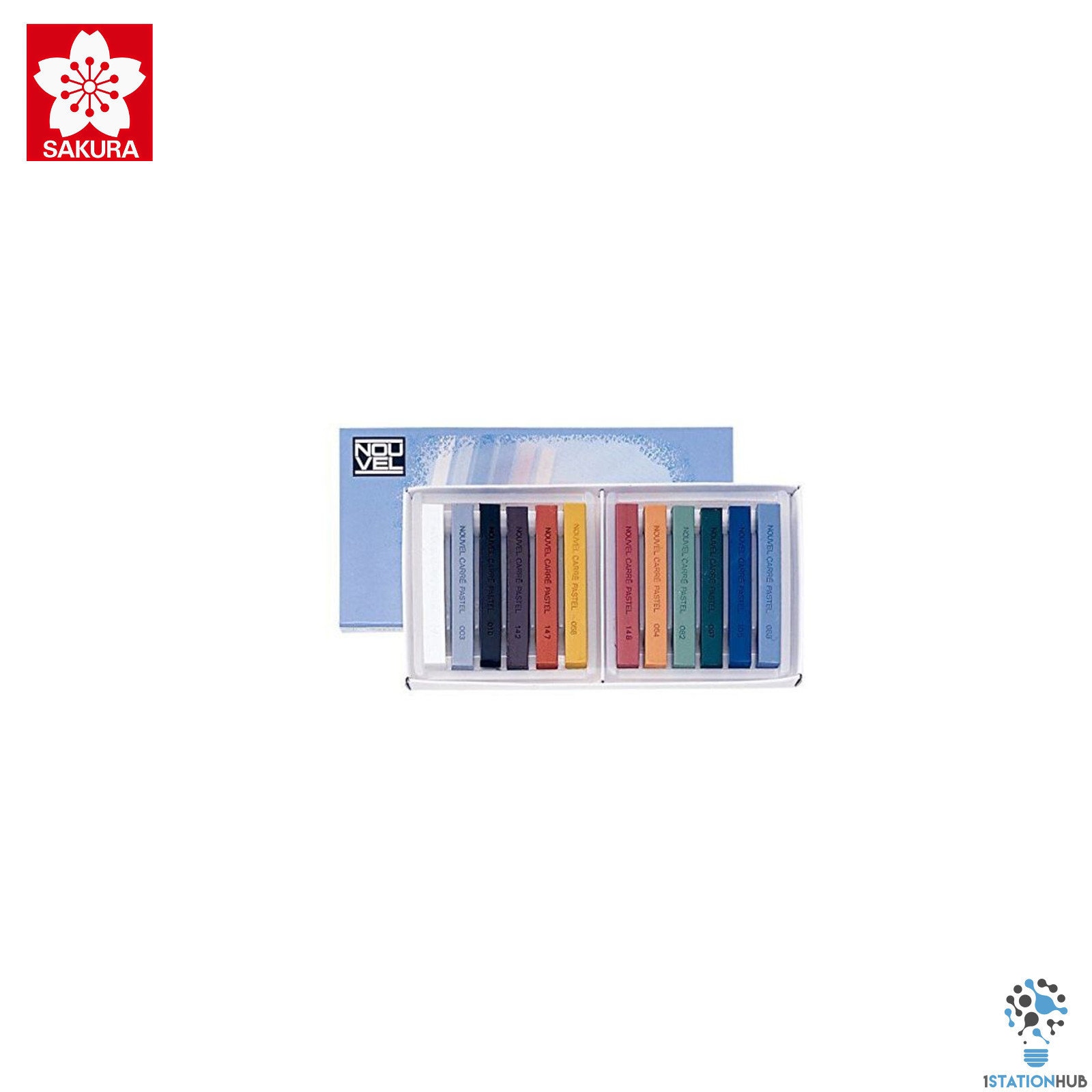 Sakura Nouvel Carre Pastel | 12 Colour Set | Set A/ Set B