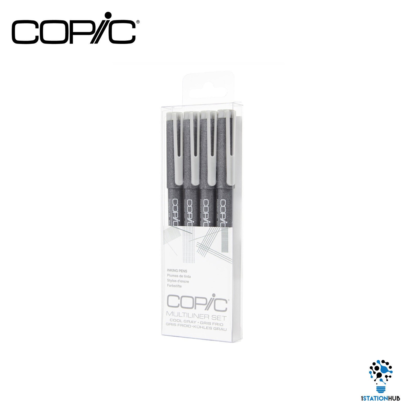 Copic Multiliner Inking Pens 4 Piece COBALT Set