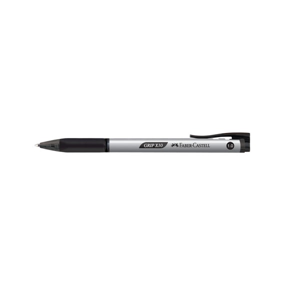 Faber Castell Grip X10 Retractable Ballpoint Pen 1.0mm Black Blue