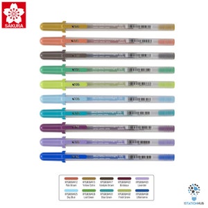 Sakura Gelly Roll | Moonlight 06 Pale Colour Set | 10 Pens | Arts Craft Stationery