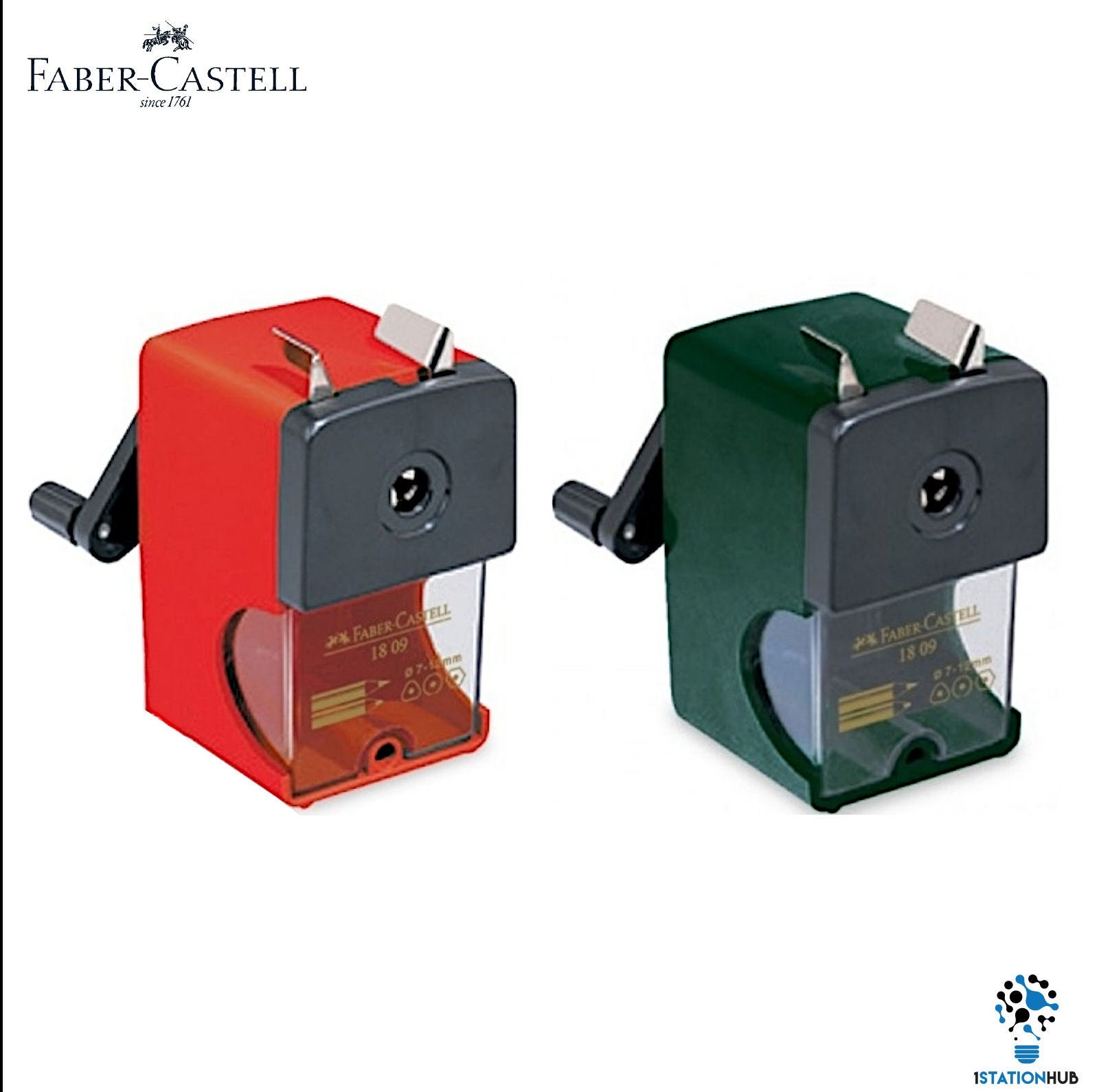 Faber Castell Taille-crayon de table Papeterie scolaire de bureau à  domicile Vert rouge -  France