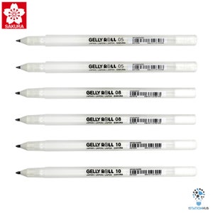 Sakura Gelly Roll Gel Pens 05/08/10 Bright White Ink Blister Pack of 3 -   Israel