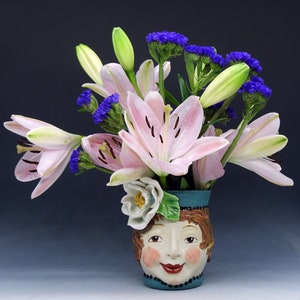 Girl head vase/planter