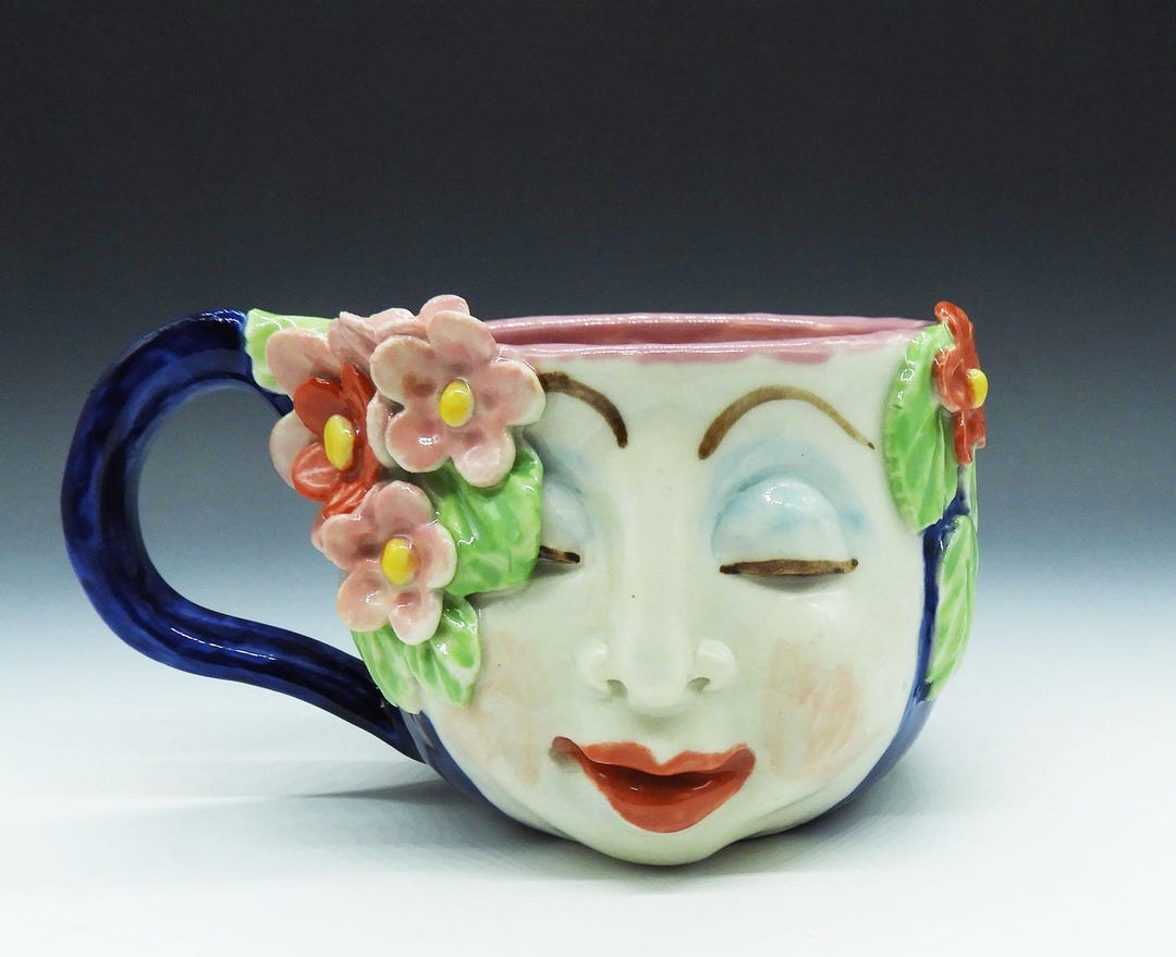Hand Sculpted Ceramic Girl Mug Etsy hand-sculpted-ceramic-girl-mug-etsy