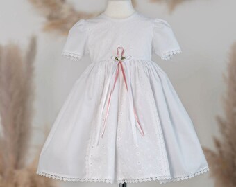 Vestito da battesimo LINA con cappello, neonata, taglie 56, 62, 68, 74, 80, 86, 92