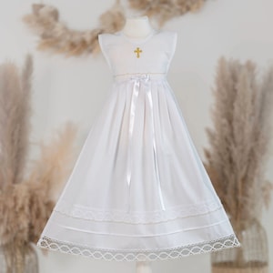 Taufaufleger gold, Taufkleid, 100 % Baumwolle, Handarbeit, Aufleger Kirche