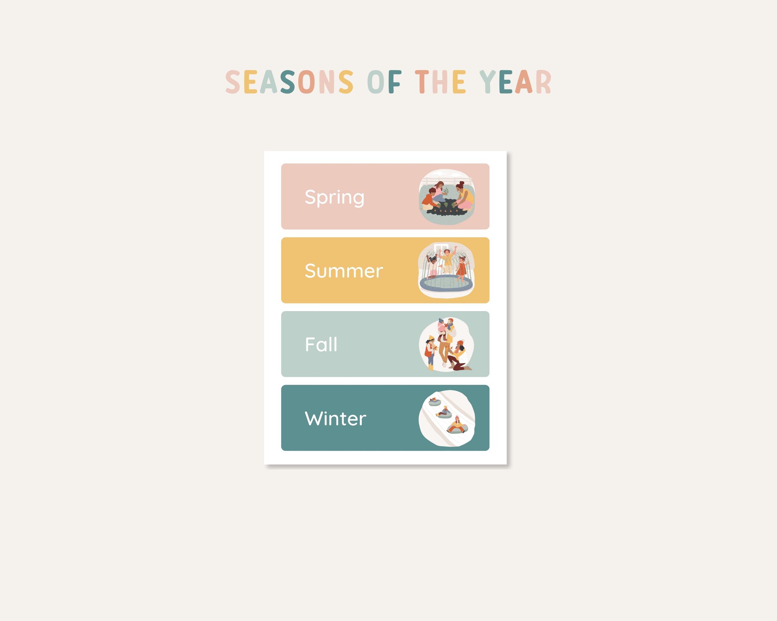 Days of the Week | Months of the Year | Seasons Classroom Display ...